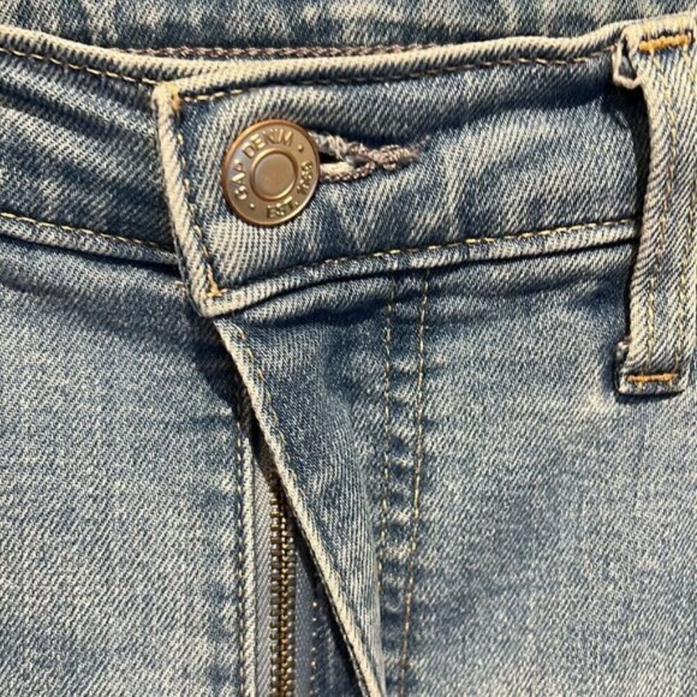 Gap Light Wash High Rise Kick Fit Jeans Size 30 10T - Picture 5 of 16